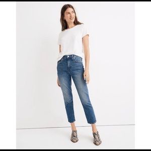 Madewell The High-Rise Slim Boyjean in Lavern Wash